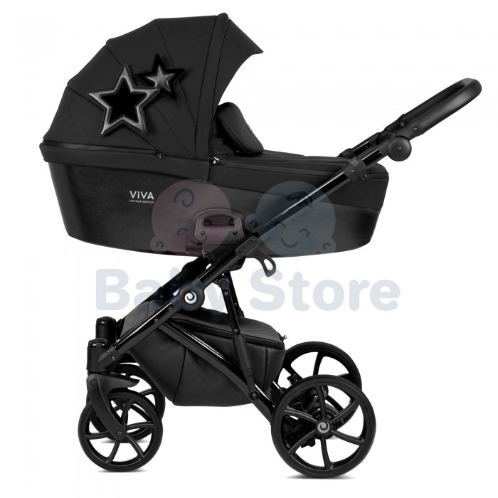 tutis viva 4 star kolekcija 2in1 universalus vezimelis black star juodos spalvos modelis