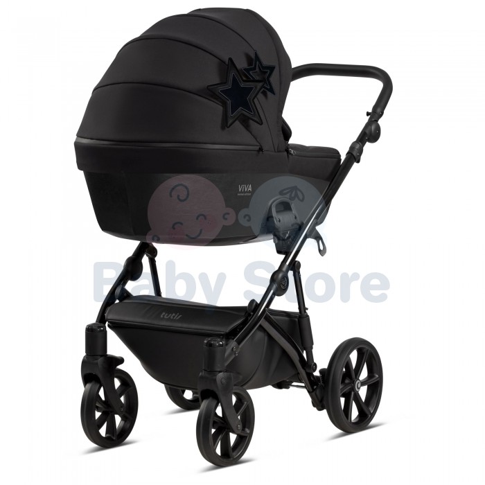 tutis viva 4 star kolekcija 2in1 universalus vezimelis black star juodos spalvos modelis