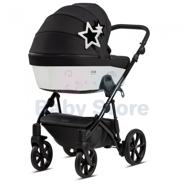 tutis viva 4 star kolekcija 2in1 universalus vezimelis white star baltos spalvos modelis