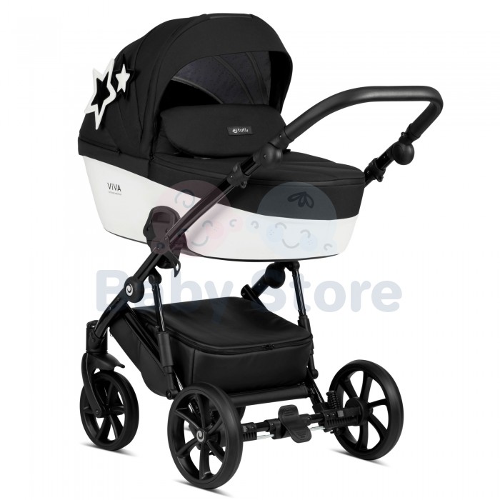 tutis viva 4 star kolekcija 2in1 universalus vezimelis white star baltos spalvos modelis