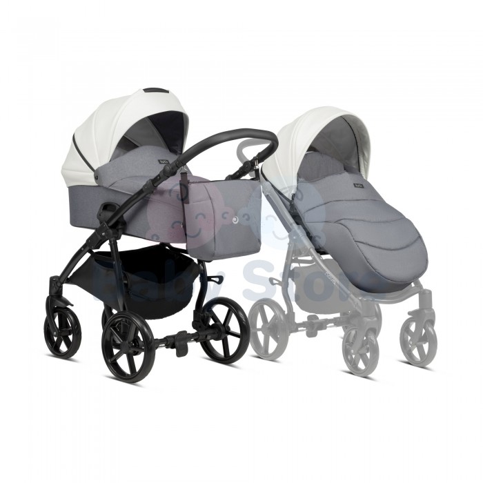 tutis novo 2in1 universalus vezimelis graphite tamsiai pilkos spalvos