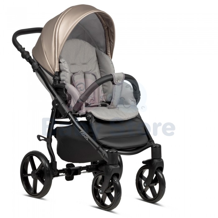 tutis novo 3in1 universalus vezimelis warm grey siltos pilkos spalvos modelis