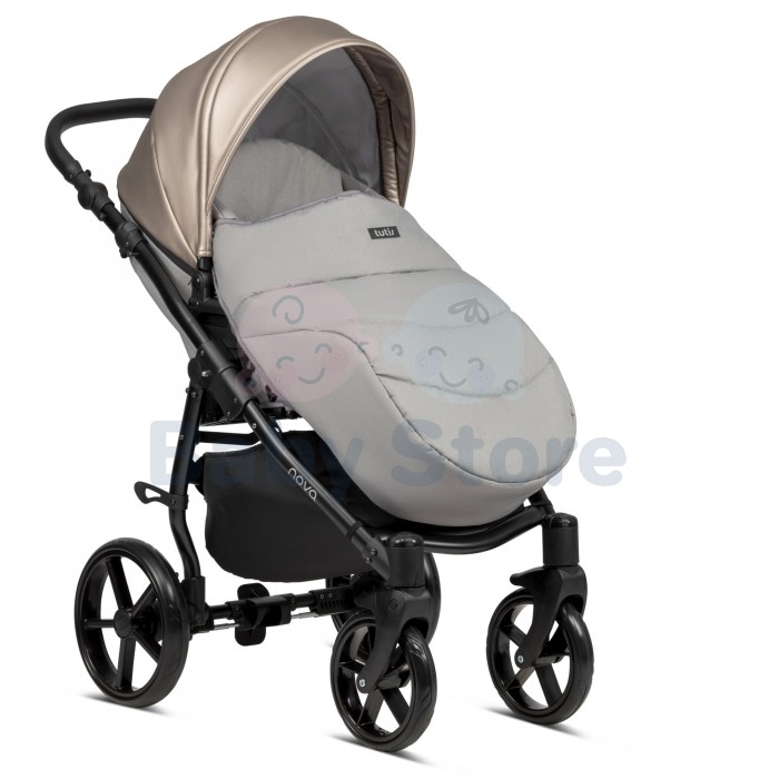 tutis novo 3in1 universalus vezimelis warm grey siltos pilkos spalvos modelis