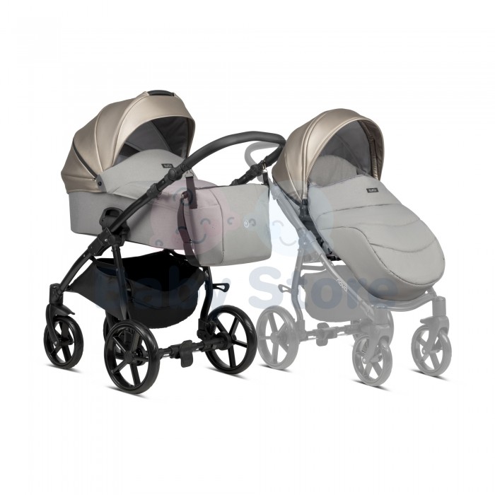 tutis novo 3in1 universalus vezimelis warm grey siltos pilkos spalvos modelis