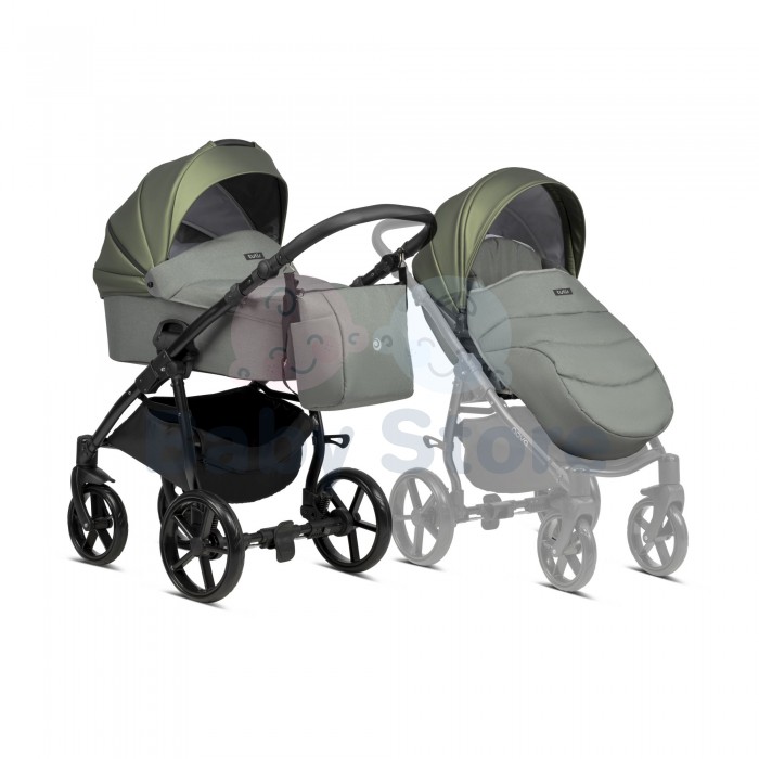 tutis novo 3in1 universalus vezimelis olive alyvu zalios spalvos modelis