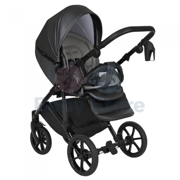 tutis mimi style galaxy 3in1 universalus vezimelis black metalic juodos metalines spalvos modelis