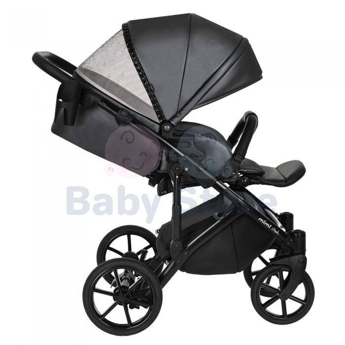 tutis mimi style galaxy 3in1 universalus vezimelis black metalic juodos metalines spalvos modelis