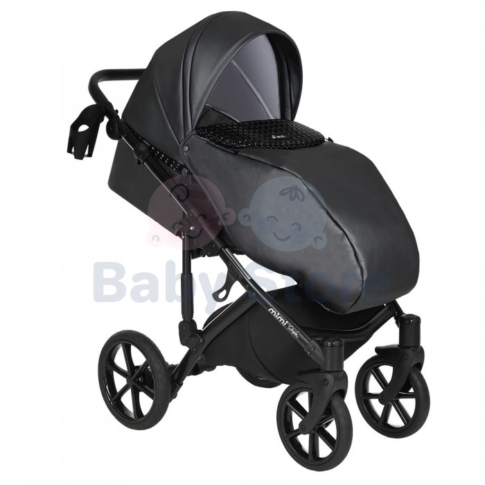 tutis mimi style galaxy 3in1 universalus vezimelis black metalic juodos metalines spalvos modelis