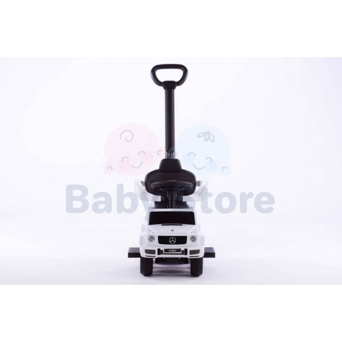 Paspiriama mašinytė su rankena Mercedes-Benz G350d White vaikams