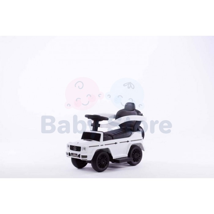 Paspiriama mašinytė su rankena Mercedes-Benz G350d White vaikams