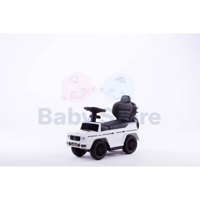 Paspiriama mašinytė su rankena Mercedes-Benz G350d White vaikams