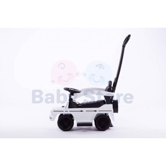 Paspiriama mašinytė su rankena Mercedes-Benz G350d White vaikams