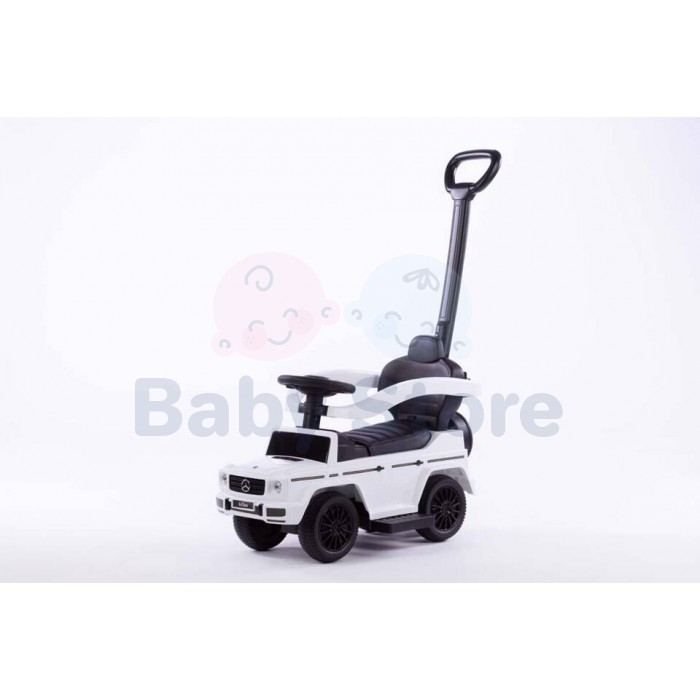 Paspiriama mašinytė su rankena Mercedes-Benz G350d White vaikams