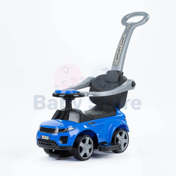 TO-MA paspiriama mašinytė su rankena 614R Blue vaikams