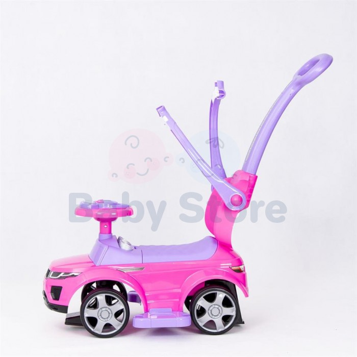 TO-MA paspiriama mašinytė su rankena 614R Pink vaikams