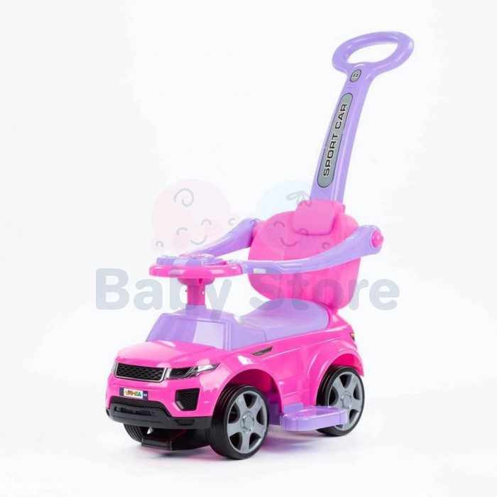 TO-MA paspiriama mašinytė su rankena 614R Pink vaikams