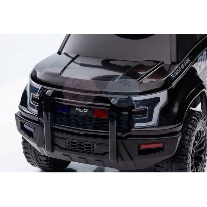 Paspiriama mašinytė QLS-993 Police Black vaikams
