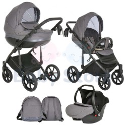 TUTIS universalus vežimėlis MIMI STYLE 3in1 GREY