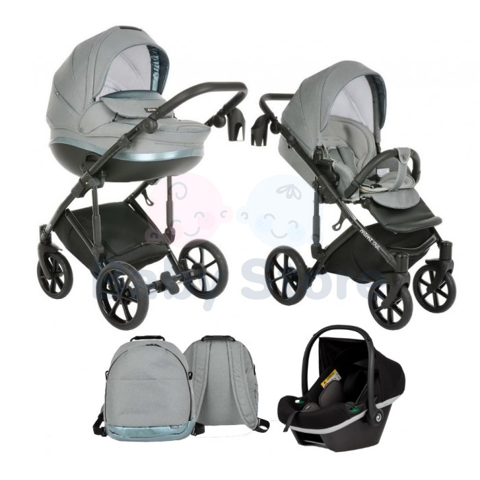 tutis mimi style 3in1 universalus vezimelis nature green naturaliai zalios spalvos modelis