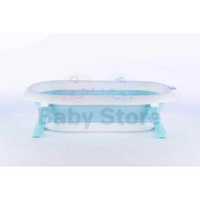 TO-MA sulankstoma kūdikių vonelė Bath Blue su išleidimo kamščiu