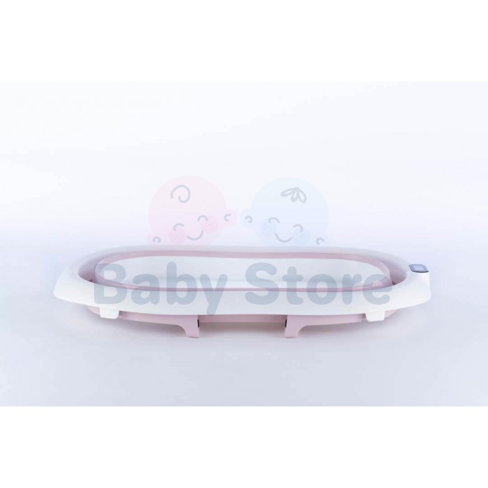 TO-MA Bath Pink sulankstoma kūdikių vonelė su vandens kamščiu