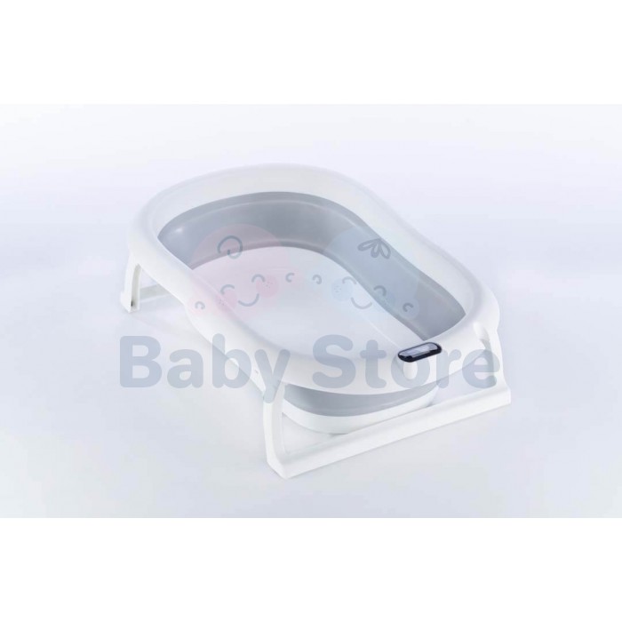 TO-MA Bath Grey sulankstoma kūdikių vonelė su vandens kamščiu