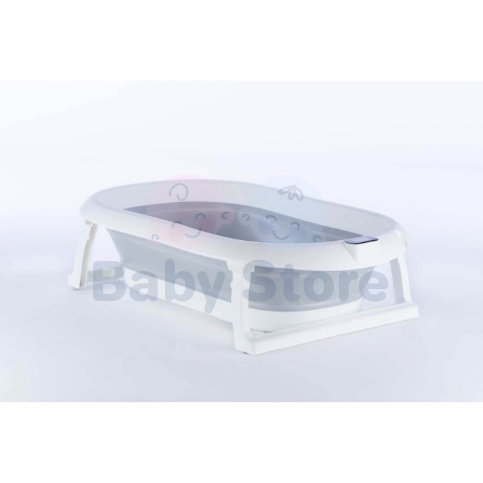 TO-MA Bath Grey sulankstoma kūdikių vonelė su vandens kamščiu