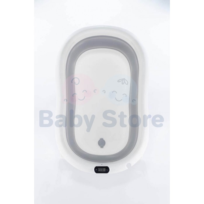 TO-MA Bath Grey sulankstoma kūdikių vonelė su vandens kamščiu