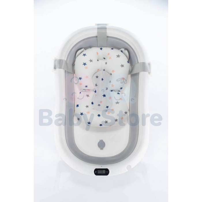 TO-MA Bath Grey sulankstoma kūdikių vonelė su vandens kamščiu