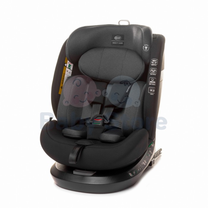 4Baby ROTO-FIX 0–36 kg Dark Grey automobilinė kėdutė su ISOFIX ir 360 laipsnių pasukimu