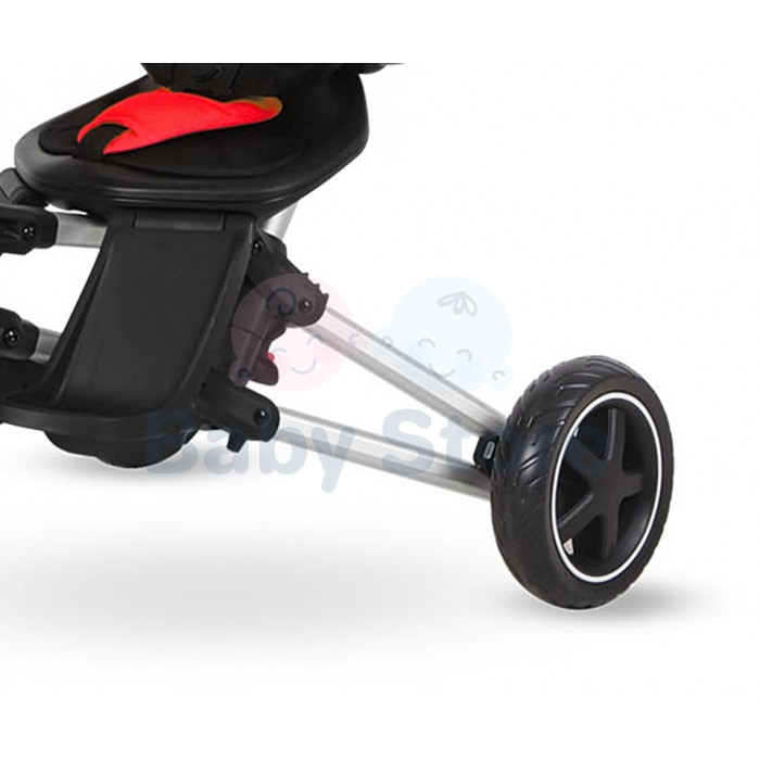 Qplay NOVA sulankstomas triratukas su rankena Red vaikams