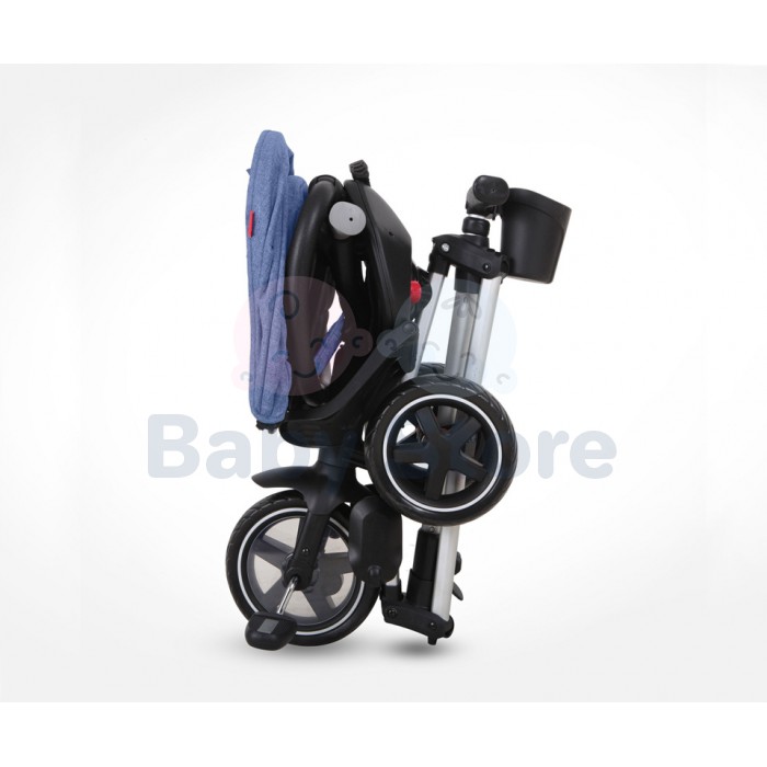 Qplay NOVA sulankstomas triratukas su rankena Blue vaikams