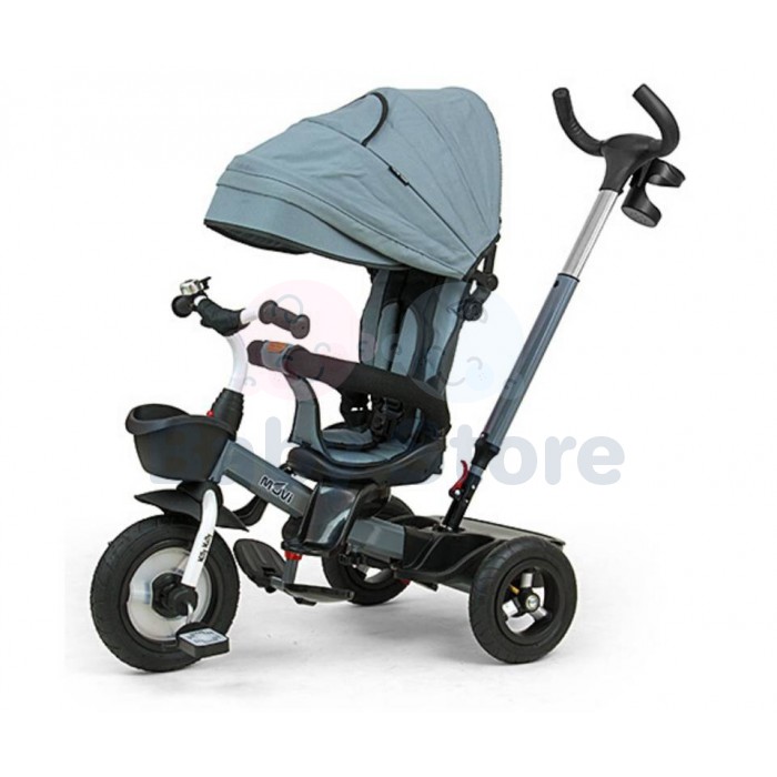 Milly Mally MOVI 5in1 Grey triratukas su rankena ir apsauga vaikams