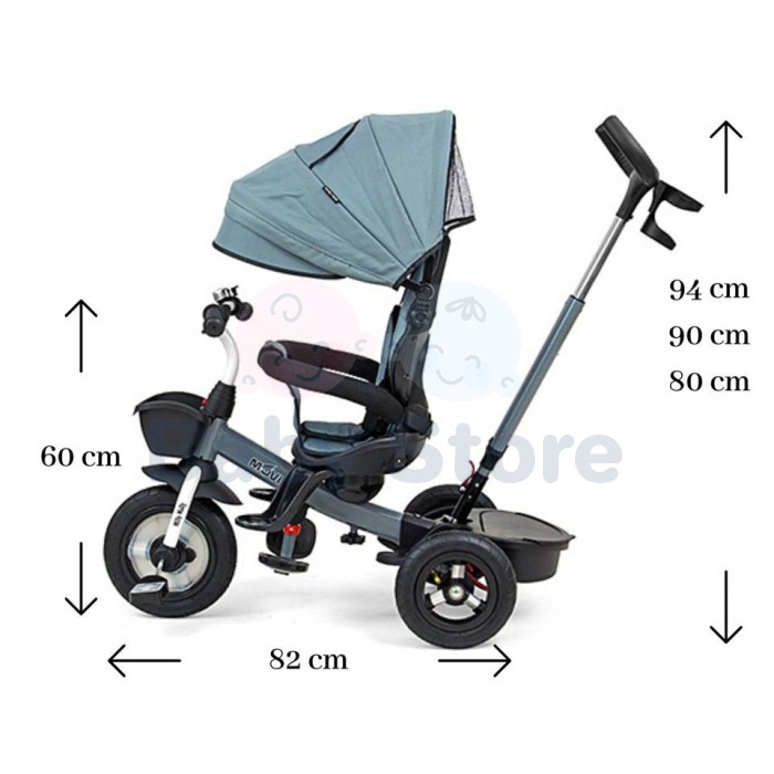 Milly Mally MOVI 5in1 triratukas su rankena Black Gold vaikams