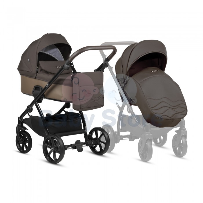 tutis leo plus 3in1 universalus vezimelis brown rudos spalvos stilingas modelis