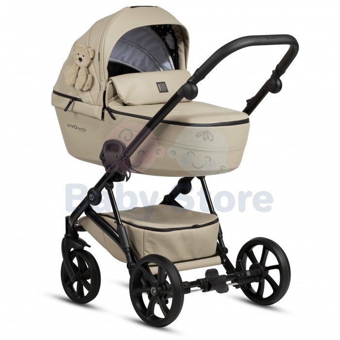 tutis viva6 teddy limited 3in1 universalus vezimelis creamy 111 kremines svelnios spalvos premium modelis