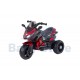 5188 Red elektrinis motociklas vaikams su atraminiais ratukais ir LED apšvietimu