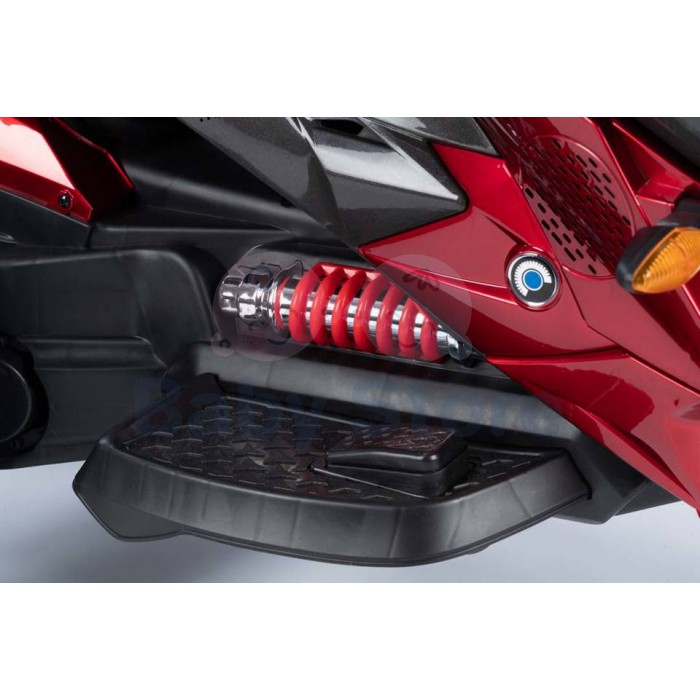 5188 Blue elektrinis motociklas vaikams su LED žibintais ir ratukais