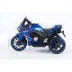 T1100 Blue elektrinis motociklas vaikams su atraminiais ratukais ir LED žibintais