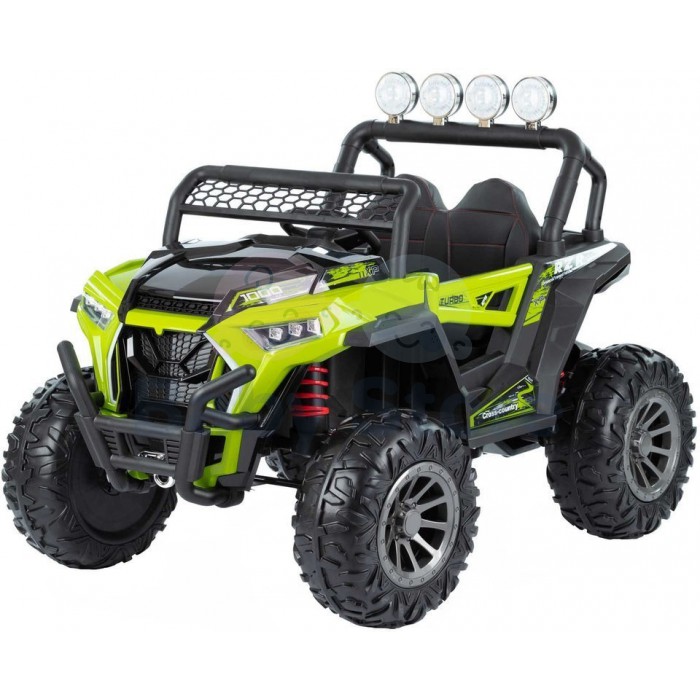 Monster RZR 4x4 Green elektrinis automobilis vaikams su pultu ir LED žibintais