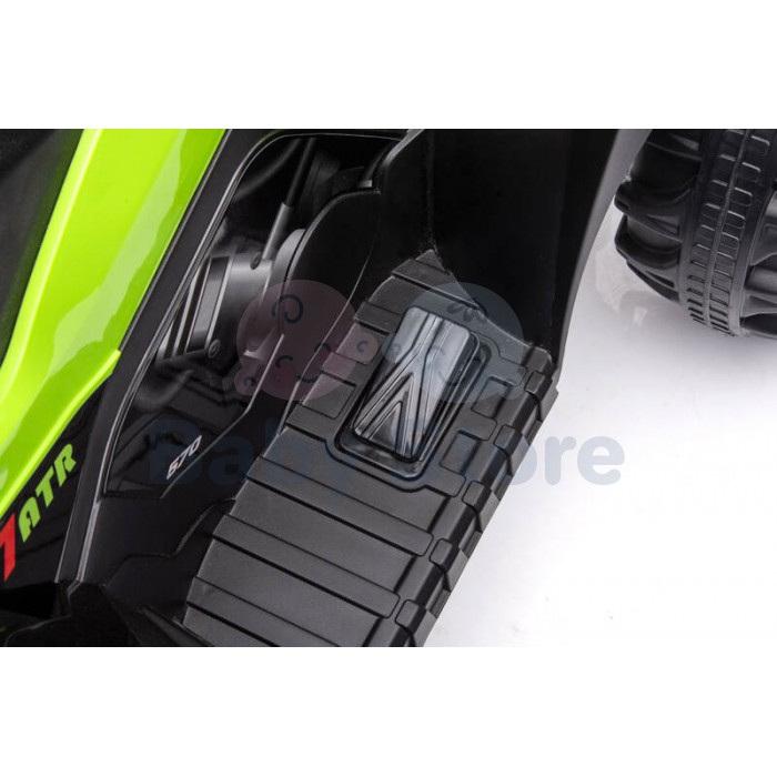 GTS 11990 Power Green elektrinis keturratis vaikams su plačiais ratais ir LED apšvietimu