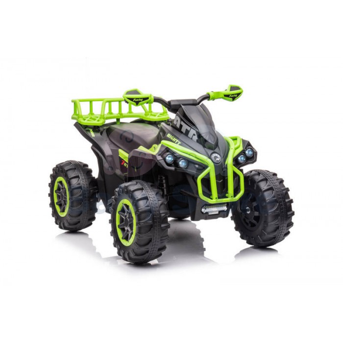 GTS 11990 Power Black elektrinis motociklas–keturratis vaikams su dideliais ratais