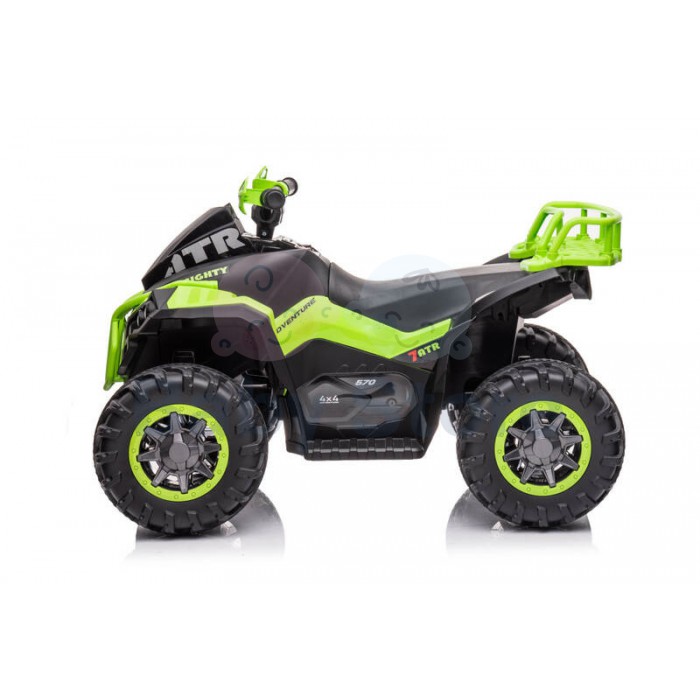GTS 11990 Power Black elektrinis motociklas–keturratis vaikams su dideliais ratais