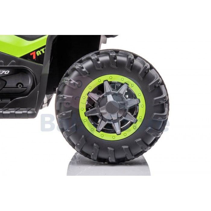 GTS 11990 Power Black elektrinis motociklas–keturratis vaikams su dideliais ratais