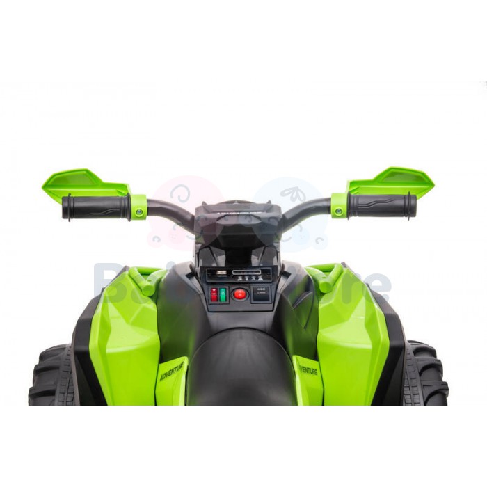GTS 11990 Power Black elektrinis motociklas–keturratis vaikams su dideliais ratais