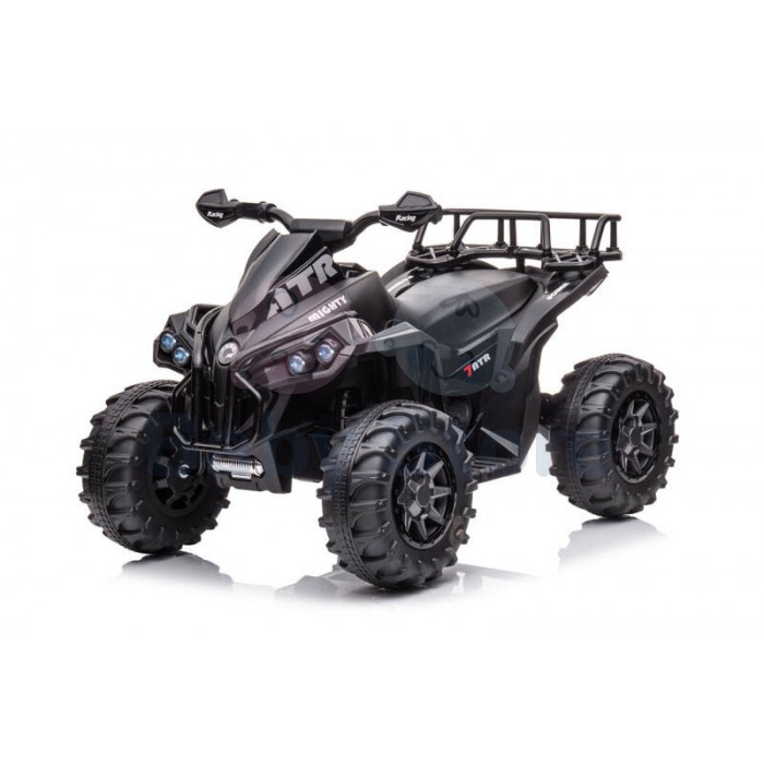 GTS 11990 Power Black elektrinis motociklas–keturratis vaikams su dideliais ratais