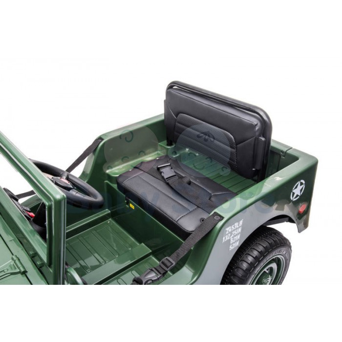 Jeep Army 4x4 elektrinis automobilis vaikams karinio dizaino visureigis