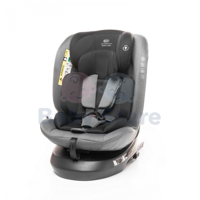 4Baby MATT FIX 0–36 kg Grey automobilinė kėdutė su ISOFIX, atramine koja ir 360 laipsnių pasukimu