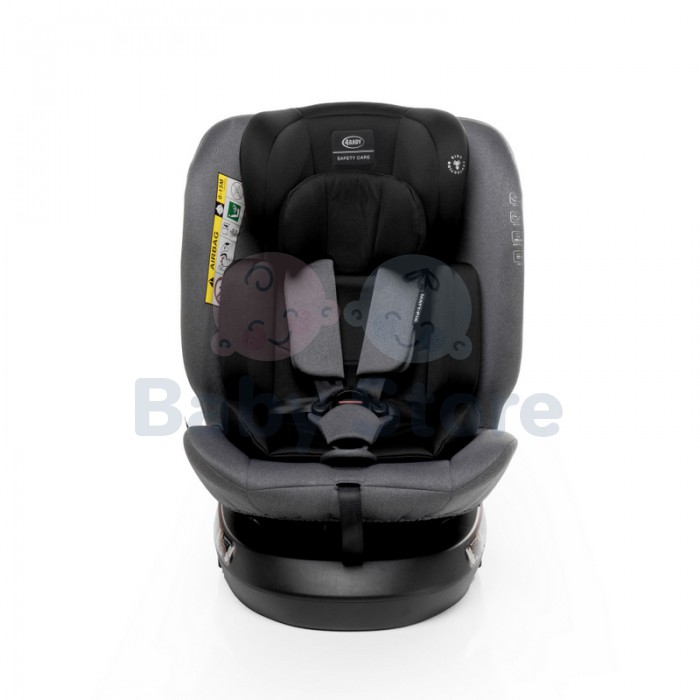 4Baby MATT FIX 0–36 kg Graphite automobilinė kėdutė su ISOFIX, atramine koja ir 360 laipsnių pasukimu