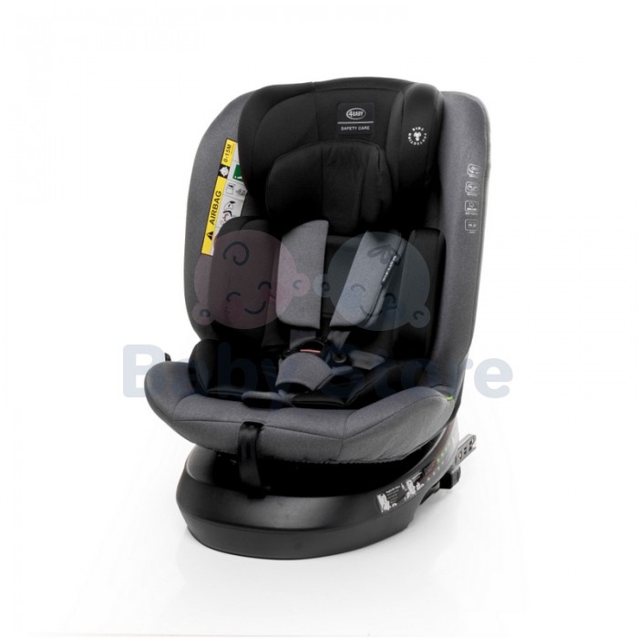 4Baby MATT FIX 0–36 kg Graphite automobilinė kėdutė su ISOFIX, atramine koja ir 360 laipsnių pasukimu